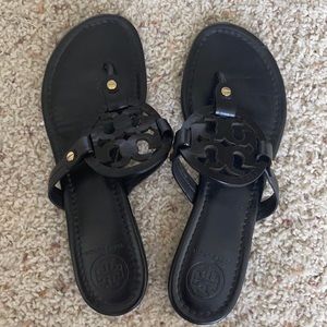 Black Tory Burch Miller Sandals
